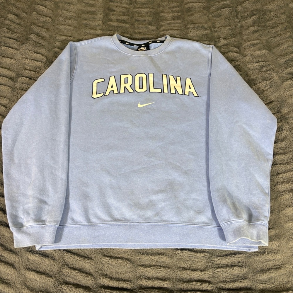 Nike Carolina UNC Tar Heels Crewneck Sweatshirt University Blue Mens Large AR728